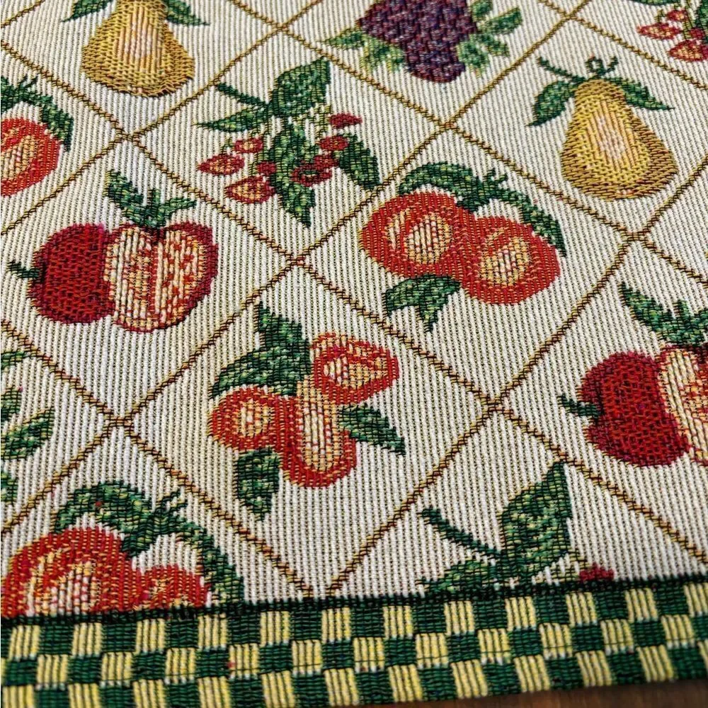 Set of 4 Fruit Mosaic Vintage Placemats
